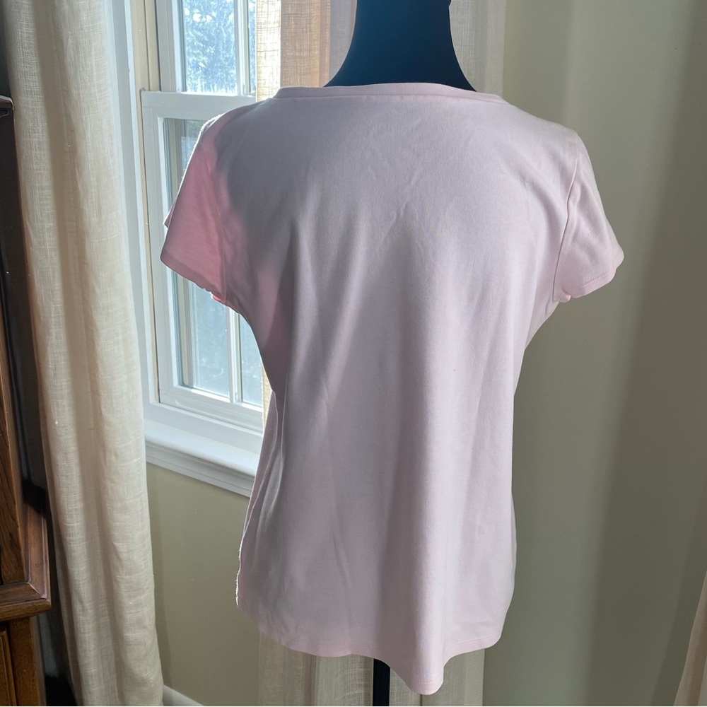 EUC - Nordstrom Light Pink Scoop Neck Tee, XL - Picture 2 of 7